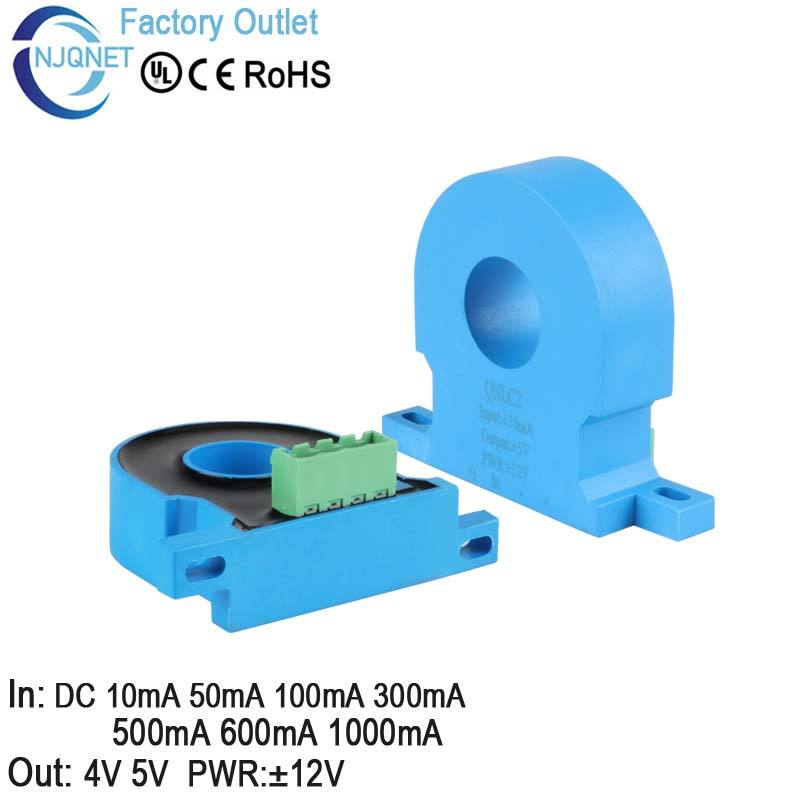 AC Leakage Current Sensor QNLCK1-20 50mA 100mA 200mA 300mA 600mA 1A 4-20mA 5V RS485 Ct Transformer Split Core Current Transducer