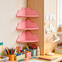 Étagère murale décorative en forme de nuage rose pour chambre d'enfant, chambre à coucher et décoration intérieure