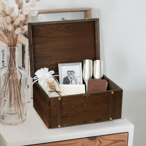 Spacious Interior Vintage Rectangle Wholesale Wooden Souvenir Keepsake Box - Product Image 5