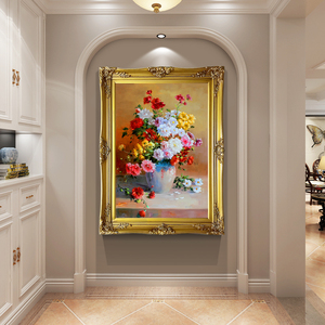 Phong cách cổ điển trừu tượng sơn dầu trang trí tường nghệ thuật có tính năng hoa trên vải hỗ trợ cơ sở - Product Image 2