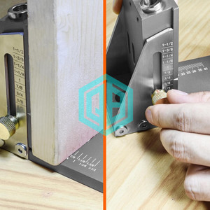 Anpassbare industrielle DIY-Qualität Schräg loch Dübel vorrichtung Holz bearbeitung Handwerkzeug Bohrloch Ortung für Holz bearbeitung OEM ODM - Product Image 5