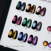 Ensemble de vernis à ongles gel œil de chat Vinimay, 9 couleurs, vernis à ongles gel œil de chat arc-en-ciel planète, 15 ml, gel magnétique à double lumière, œil de chat