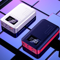 Banque d'alimentation portable haute capacité 10000mAh Affichage LED Charge rapide Ultra mince Charge rapide Micro USB Batterie au lithium 18650