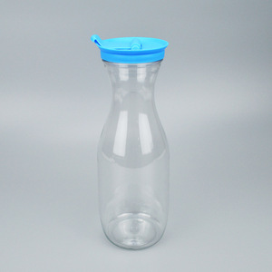 Pichet à eau pour animaux de compagnie 1,5 L et 1 L avec couvercle bleu pour boissons froides et stockage de jus - Product Image 2
