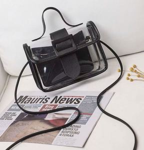 Échantillon gratuit, nouveau sac fourre-tout transparent imperméable pour femmes, cadeau d'été, sac à bandoulière transparent bsci - Product Image 4