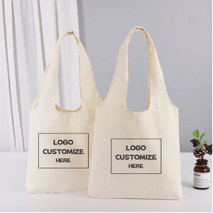 ถุงผ้าแคนวาสออร์แกนิคแบบรีไซเคิลคุณภาพสูง พิมพ์โลโก้ตามสั่ง ขนาดตามต้องการ เป็นมิตรกับสิ่งแวดล้อม ใช้ซ้ำได้ เหมาะสำหรับใส่ของชำ - Product Image 4