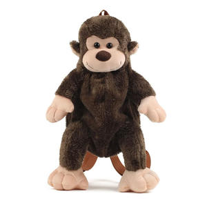 Brown Wholesale Adorable <strong>Monkey</strong> Backpack with Leash Fluffy Stuffed Animals Shoulder Backpacks Lifelike Leash Casual <strong>Monkey</strong> Bags - Product Image 1