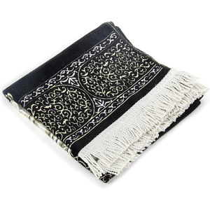 उच्च गुणवत्ता वाले आरामदायक इस्लाम प्रार्थना रूग कुस्सेड जक्वार्ड डिजाइन पुष्प पहेली यात्रा - Product Image 2