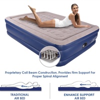 Matelas Gonflable Double Queen Moderne avec Housse Floquée en PVC, Pompe Intégrée, Pliable – Fabricant Direct – Mobilier de Chambre