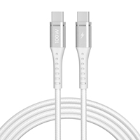 Câble de données USB Type C vers C prêt à être expédié, PD 100W, câble de charge rapide tressé pour téléphones et ordinateurs portables avec puce E-Mark