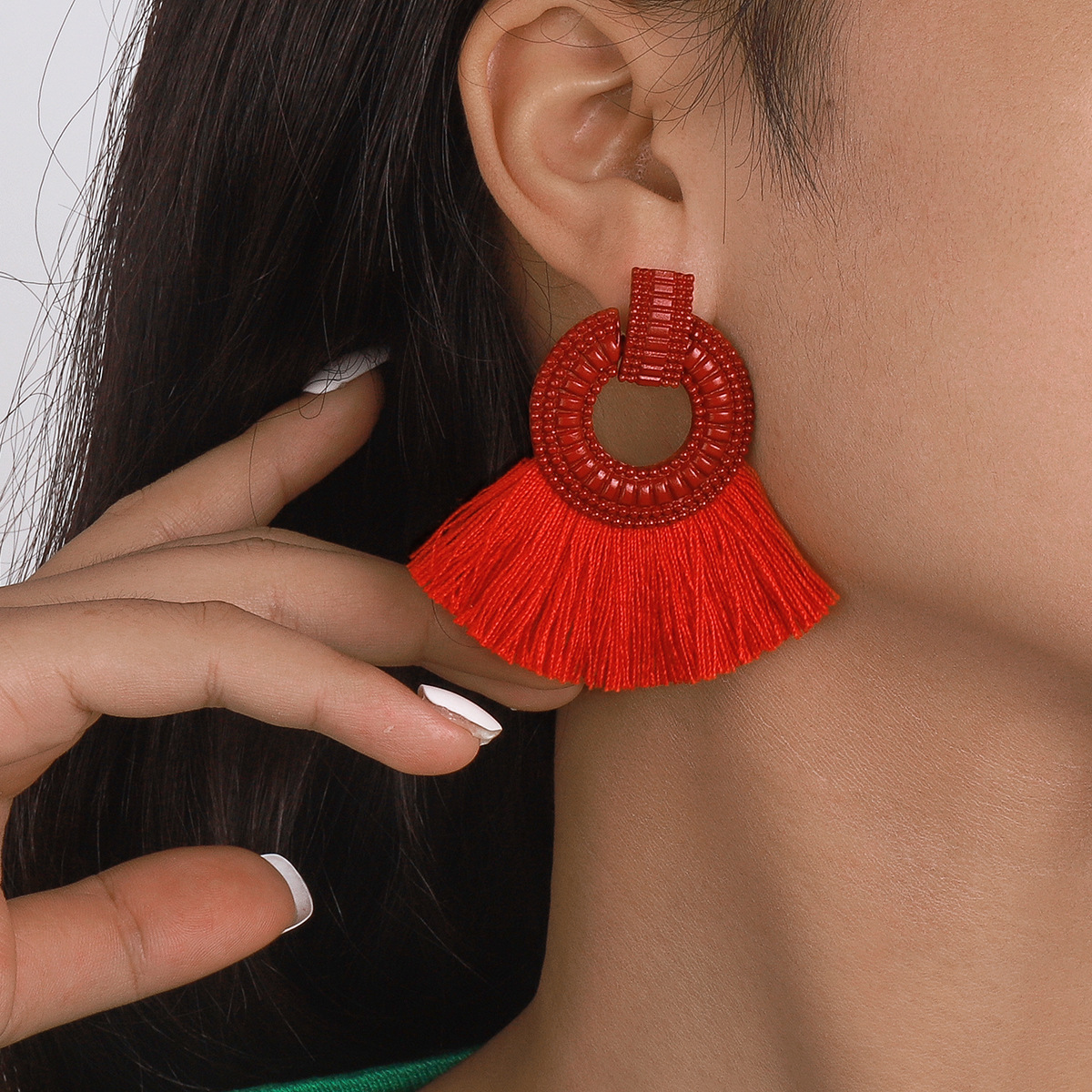 Coiris Boho Kwastje Oorbellen voor Vrouwen Bohemian Hoop Drop Kwastjes Westerse Oorbellen Dangle Land Oorbellen Zomer Strand Lange Kwastjes Oorbellen voor Vrouwen, 11,5 cm, Metaal