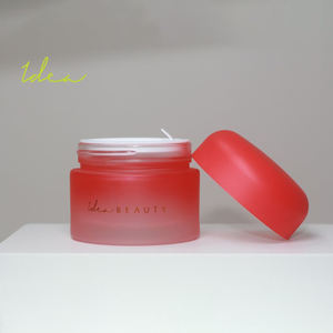 Decoración personalizada, gran oferta, precio directo de fábrica, 50g, Spray degradado y tapa estampada en papel de aluminio, tarro de vela de vidrio mate - Product Image 4