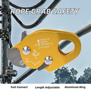 Dispositif d'arrêt de descente automatique GOKU pour arboristes, longueur réglable, sécurité, escalade, arrêt rapide, boucle en aluminium - Product Image 6