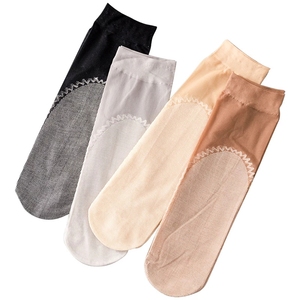 Calcetines de seda de terciopelo antideslizante empalme inferior señoras transparente ultrafino transpirable calcetín mujeres calcetines de verano - Product Image 2