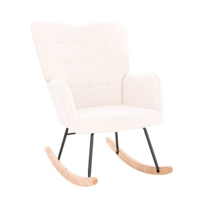 Sillas mecedoras con acento de terciopelo, Wingback sillón reclinable, muebles para sala de estar - Product Image 1