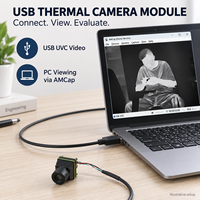 Module d'imagerie thermique USB UVC 256x192, caméra infrarouge LWIR VOx 12um, cœur de caméra CVBS MIPI UART 5V, compact, faible consommation d'énergie