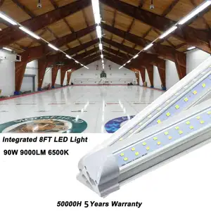 Tubos de led 8ft t8, luz de led 3ft 4ft 5ft 6ft 8ft led em forma de v, tubos de porta, iluminação, freezer, dupla linha, fixação de luzes da loja