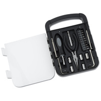 Ensemble d'outils de luxe, kit domestique de qualité supérieure, outils à main de qualité professionnelle, logo personnalisé, cadeau promotionnel, étui de transport, bricolage