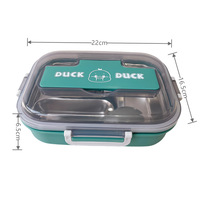 LFS Offre Spéciale : Boîte à lunch isotherme à 3 compartiments en acier inoxydable 304, avec séparateurs et couvercle en plastique anti-fuite