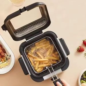 Small Home Stainless Steel Electric Chips Frying Machine Deep Fryer with Temperature Control - Product Image 4