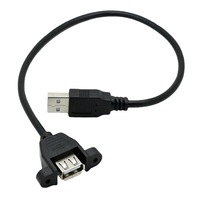 Câble d'extension USB 2.0 mâle vers femelle 30 cm avec vis Montage sur panneau