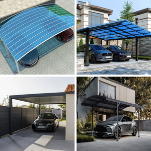 Vente en gros 23FT X 46FT <span class=keywords><strong>Garage</strong></span> en métal style populaire <span class=keywords><strong>Toit</strong></span> <span class=keywords><strong>plat</strong></span> Abri extérieur en métal Garages et remises de jardin - Product Image 2