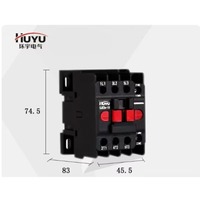 Contacteur AC industriel inverseur HUYU CJX2N-5011N AC220V 50A 1NO1NC, montage sur rail DIN et à vis, en stock