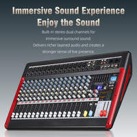 CHXYKOM T102-FX Table de mixage audio professionnelle 24 bits avec effets DSP, égaliseur 7 bandes, lecteur MP3, enregistreur USB pour voix réglable