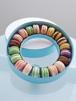 Sunshine Vente en gros de luxe de haute qualité papier Macaron emballage alimentaire boîte-cadeau avec logo personnalisé imprimé rond papier boîtes tubulaires