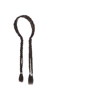 Peluca con diadema trenzada de dos hebras, con diadema, fibra resistente al calor, cobertura completa para mujer, estilo cola de caballo - Product Image 2