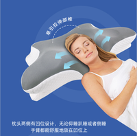 Oreiller cervical ergonomique ajustable en mousse à mémoire de forme, confortable pour dormir, avec contour ergonomique, housse amovible et lavable, soutien de la nuque pour hôtel et lit, idéal pour dormeurs latéraux