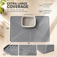Tapis pour animaux de compagnie en silicone extra-large, écologique, facile à nettoyer, imperméable, résistant à la saleté, anti-fuite et anti-éclaboussures – Meilleure vente