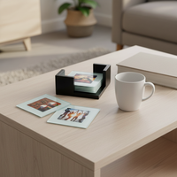 Sous-verres carrés en verre transparent pour sublimation, écologiques et personnalisables, vente en gros