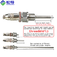Sonde de température thermocouple à prise aviation Pt100 WZP-270, résistance thermique enfichable