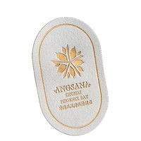 Étiquettes personnalisées auto-adhésives gaufrées en relief couleur mate avec logo doré, impression sur mesure