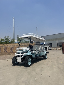 Carrito de golf todoterreno eléctrico blanco y negro, 5-6 asientos, 72V, 30-50 Km/h, rango de 90km, carrito turístico - Product Image 5