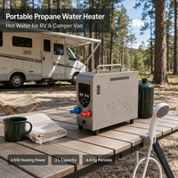 Chauffe-eau portable au gaz propane Zentopia 6KW 3L sans réservoir, instantané à la demande pour cabane hors réseau, chasse, pêche, camping, douche