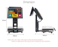 Système de point de vente tactile Zhongji Ts15 avec écran tactile Windows, balance, imprimante thermique, garantie de 2 ans, stockage 128/256 Go pour les supermarchés de fruits