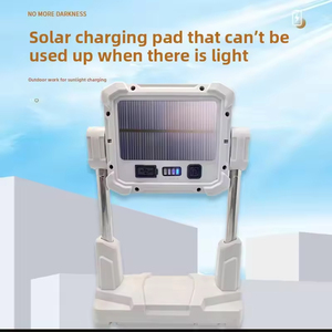 Lámpara LED Multifuncional de Alta Potencia para Trabajo y Transmisión en Vivo, Nueva Lámpara de Camping Retráctil con Carga Solar COB, ABS para Camping - Product Image 5