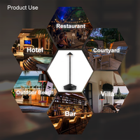 Vente chaude Rechargeable En Aluminium LED Lampe De Table pour Café Restaurant Décor Salon Veilleuse avec E26 Ampoule Base
