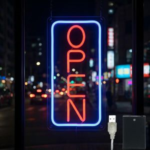 Open Neon <b>Light</b> <b>Sign</b> USB Powered Dimmable Acrylic LED Neon <b>Sign</b> Hanging Open Signage for Coffee Shop Bakery Salon - Product Image 1