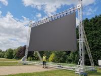 Écran LED de scène pour DJ, location de mur vidéo suspendu, décoration de fond de scène extérieure, 5m x 3m, pour concert