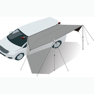 Auvent de protection solaire d'été gris de 2,5 m pour SUV, camping-car, caravane, bus, en tissu Oxford avec profilés en alliage d'aluminium et ventouses, <span class=keywords><strong>manuel</strong></span> - Product Image 2