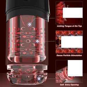 Automatische roterende mannelijke masturbatie-apparaat met zuig- en likfunctie, water-SPA, 6s vacuümpenispomp, seksspeeltjes voor mannen - Product Image 5