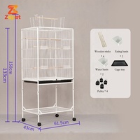 Cage d'élevage d'oiseaux d'intérieur en métal, design lucarne, avec perchoir en bois – Meilleure vente