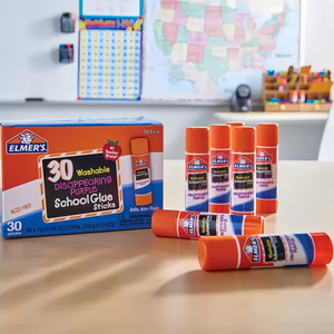 Bâtons de colle scolaire violette disparaissante <span class=keywords><strong>Elmers</strong></span>, lavables, sûrs et non toxiques pour photos, carton, papeterie - Product Image 3