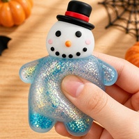 PLAYGORO Jouets Squishy de Noël à Remontée Lente, Figurines Père Noël et Bonhomme de Neige Anti-Stress à Presser, Vente en Gros, Cadeau pour Enfants et Adultes