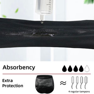 Braguitas Menstruales Green Envoy con Diseño de Encaje y Estampado de Plantas, <span class=keywords><strong>Bombacha</strong></span> de 4 Capas de Secado Rápido a Prueba de Fugas, Oeko - Product Image 6