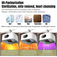Sèche-linge électrique portable 600W, mini semi-automatique, écoénergétique classe A, pour usage hôtelier, boîtier en plastique, lumière UV LED