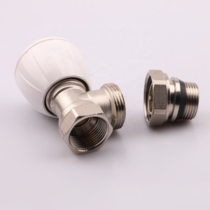 Vanne de <span class=keywords><strong>radiateur</strong></span> de chauffage d'<span class=keywords><strong>eau</strong></span> thermostatique, vanne de <span class=keywords><strong>radiateur</strong></span> manuelle en laiton de type angle pour la régulation de la température - Product Image 4